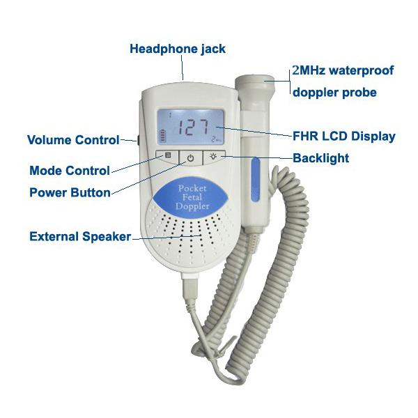 Кардиомонитор фетальный Doppler младенца водоустойчивого медицинского ультразвукового высококачественного звука портативный