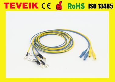 Цена по прейскуранту завода-изготовителя электрода кабеля Ух-зажима EEG водоустойчивого гнезда Neurofeedback DIN1.5 красочного, серебряной покрытой меди