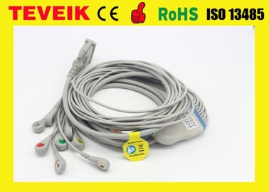 Медицинская цена по прейскуранту завода-изготовителя 10 кабеля DB 15pin ECG Schiller Leadwire для машины EKG, щелчкового AHA без резистора