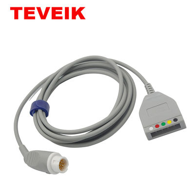 Отсутствие кабеля Mindray ECG EKG подводящего провода для терпеливого монитора PM5000 PM6000 вокруг Pin 12