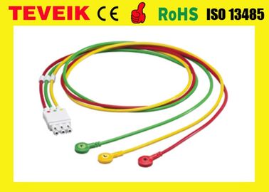Руководства кабеля 3 кабеля М1674А ЭКГ терпеливого монитора ЭКГ ХП медицинские щелкают ИЭК