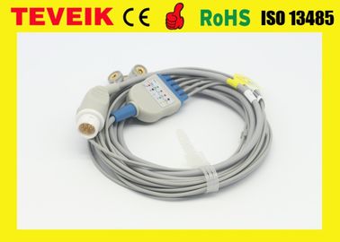 Круг 12pin 5 Mindray фабрики Teveik многоразовый водит кабель ECG для терпеливого монитора PM7000