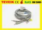 Медицинский кабель DB 15pin ECG/EKG Leadwires Nihon Kohden BJ-901D 10 цены по прейскуранту завода-изготовителя Teveik, банан 4,0