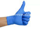 Текстурированные перчатки хирургического голубого нитрила устранимые пудрят свободно
