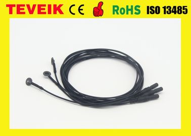 Гибкий мягкий кабель электрода ЭЭГ с медью серебряного хлорида покрытой, электродами емг