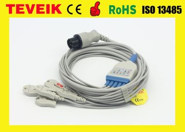 Фабрика многоразовое Mindray Teveik вокруг 6pin 5 кабеля руководств TPU ECG для терпеливого монитора