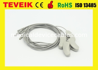 Чисто гнездо ROHS DIN 1,5 электрода зажима уха кабеля метра EEG серебра 1,2