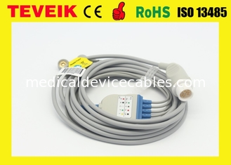 Круг 12pin 5 HP фабрики TEVEIK многоразовый медицинский водит кабель ECG для терпеливого монитора